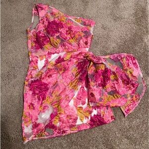 Floral One Shoulder Dress